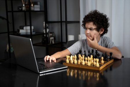 Focus at   son painting on the floor!While parents watching film! New apartaments!